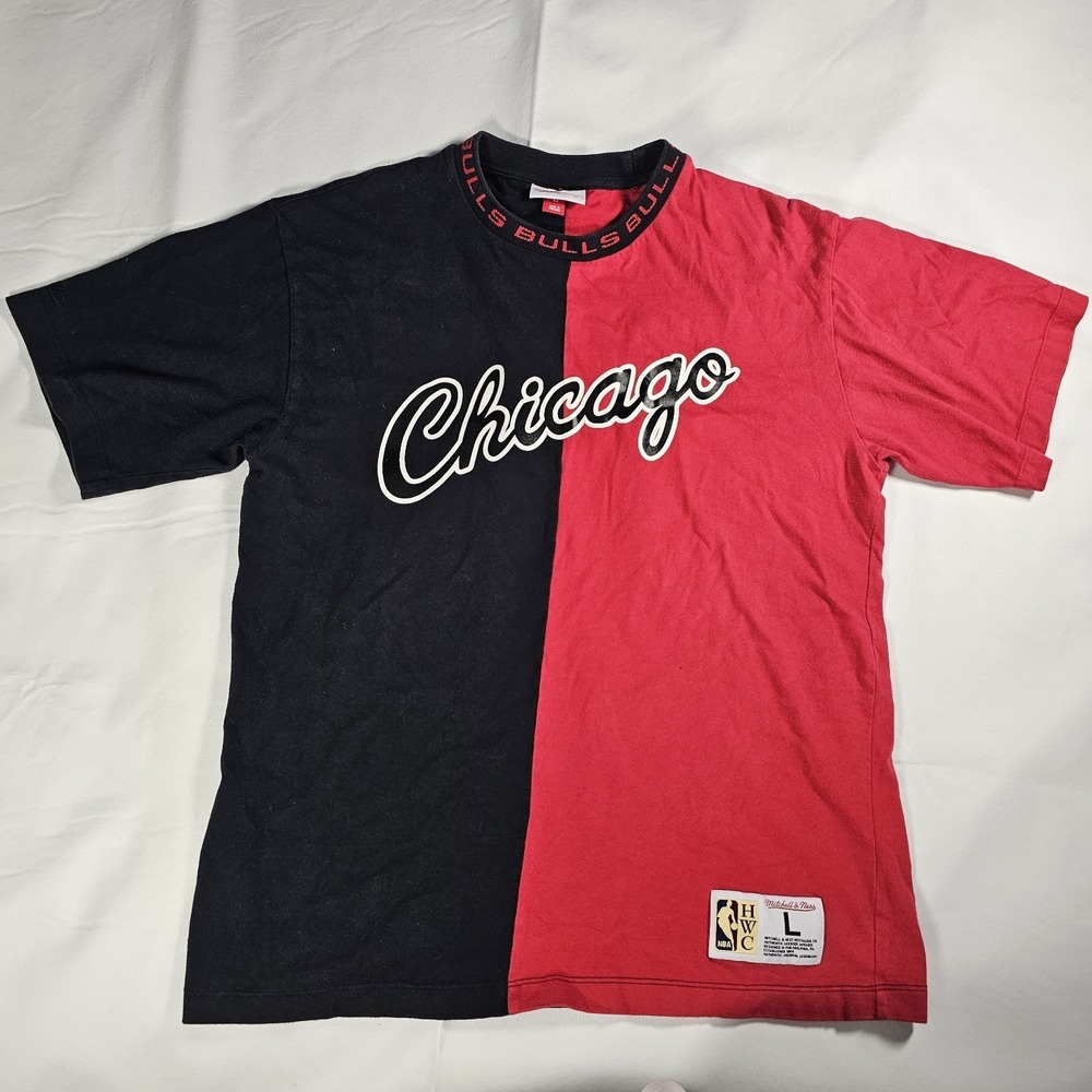 Mitchell & Ness Chicago Bulls‎ Retro Color Block T Shirt Men's Large NBA